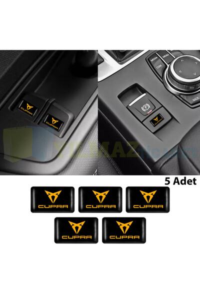 yılmazetic Seat Cupra Logo Direksiyon Jant Vites Torpido Damla Silikon 3d Oto...