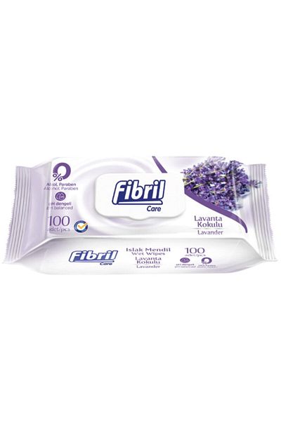 Fibril Lavender Scented Wet Wipes 6X100 Pack 600 Sheets