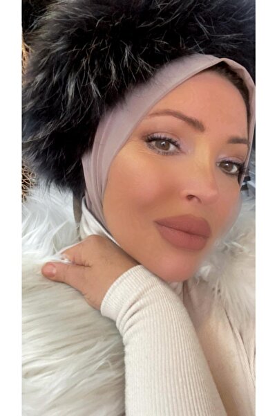 Nilbutik Жіночий хіджаб Ліловий комір на кнопках Хіджаб Боне Модель Шарф Шаль