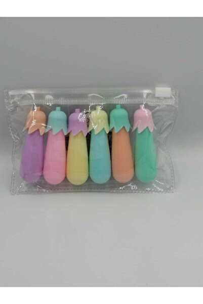 Pinco Mini 6'lı Patlıcan Fosforlu Kalem