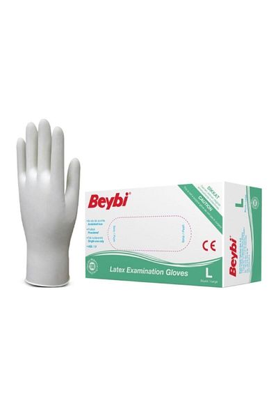 Beybi Latex Powdered Examination Gloves 10 X 100 Pieces Large