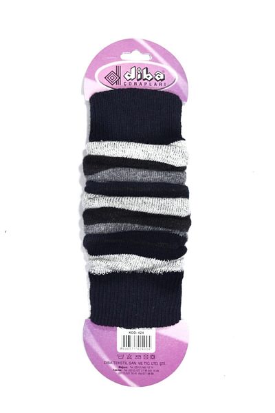 Diba Lambswool Wool Women's Striped Navy Blue Knee Pad Leggings