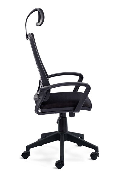 SERS MOBİLYA Panorama Fileli Müdür Koltuğu Ofis Fileli Koltuğu Başlıklı Büro Ofis Koltuğu