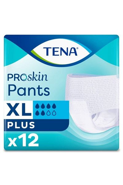 TENA Pants 6 Drop Plus Absorbent Panties Extra Large Size Xlarge 12 Pack 4 Pack / 48 Pieces