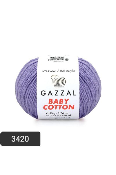 Gazzal Βρεφικό βαμβακερό νήμα Amigurumi Πλεκτό Χέρι Σκέλος Punch Σκέλος Πλεξίματος 50 gr 3420