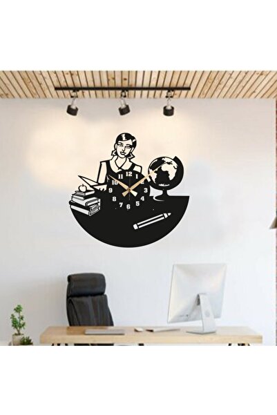 GİZEM SHOP Öğretmen Lere Özel Hediyelik Duvar Saati Lazer Kesim