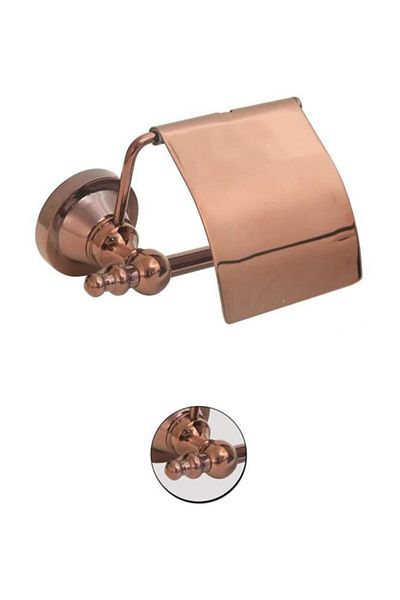 Maya Ottoman Pvd Rose Covered Paper Holder 100% Brass
