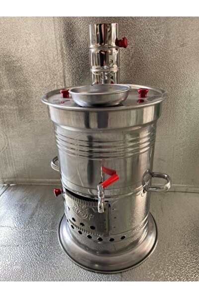 ÖZ-EL metal Krom Semaver Tek Musluklu 10 Litre Battal Boy