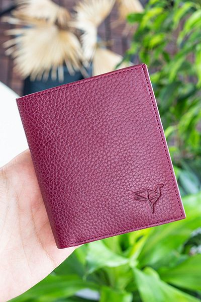 Garbalia Reynosa Genuine Leather Claret Red Men's Wallet with Coin Compartment