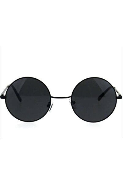 ELBA John Lennon Güneş Gözlüğü Yuvarlak Siyah Camlı