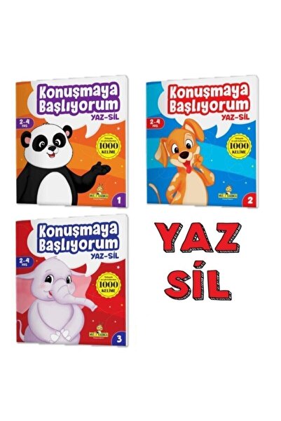 yükselen zeka Konuşmaya Başlıyorum Serisi Yaz-sil Kitaplar (TÜRKÇEDE EN ÇOK KULLANILAN 1000 KELİME)