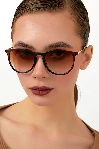 ModaLand Erica Model Gold Brown Unisex Sunglasses