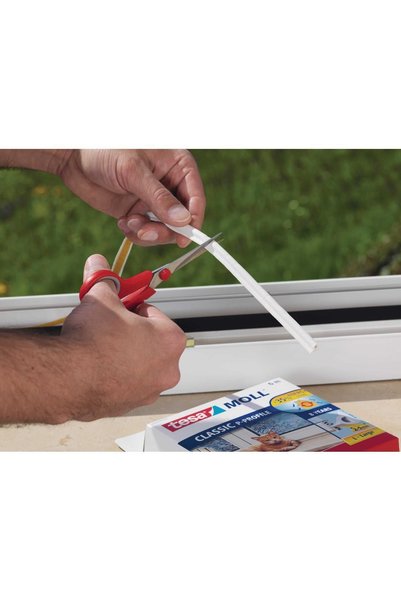 Genel Markalar Tesamoll D-Profil  Kapı Pencere İzolasyon Bandı, 6mx9mmx7mm, Beyaz