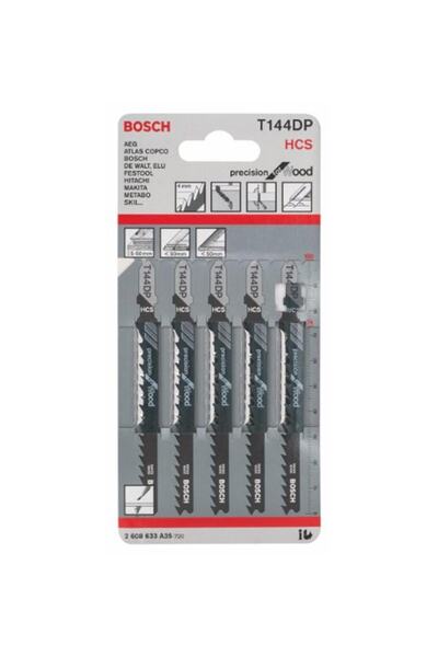 Bosch Hassas Kesim Serisi Ahşap Için T 144 Dp Dekupaj Testeresi Bıçağı / 5'li...