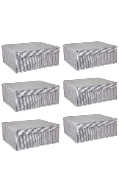 tıkla yolla 6 Pieces Organizer Box with Lid 50x40x19 Cm