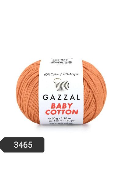 Gazzal Βρεφικό βαμβακερό νήμα Amigurumi Πλεκτό χειρός Σχοινί Punch Σχοινί πλεξίματος 3465 Peach Tone