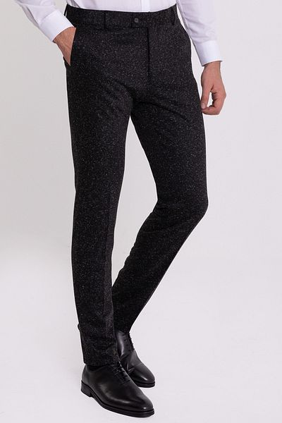 Mcr Patterned Black Color Super Slim Fit Men's Trousers