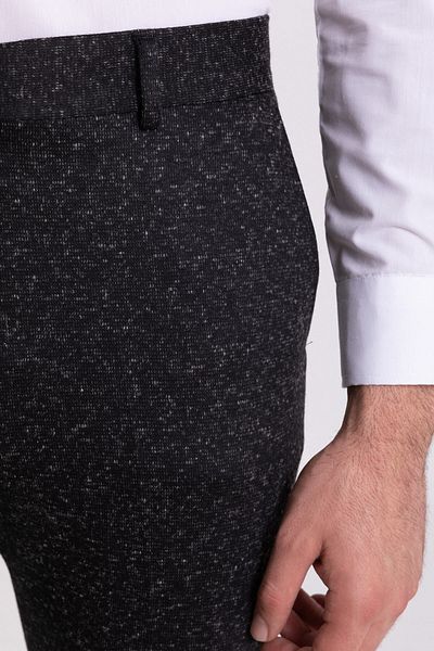 Mcr Patterned Black Color Super Slim Fit Men's Trousers