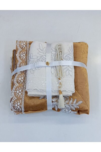 ceyizimdekor 3 Adet Hardal Sarısı Hediyelik Çeyizlik Seccade Bohça Seti