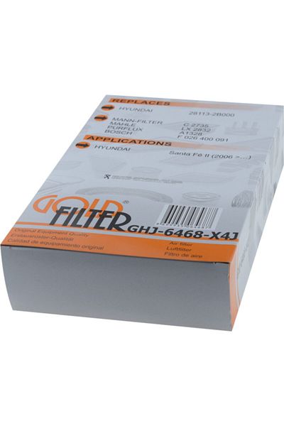 GOLD FILTER هيونداي سانتيفي II| فلتر هواء لعام 2006 > 2013 2.2 Crdi (سم)