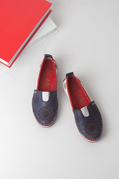 Lal Shoes & Bags Balerini Loyd (100%) din piele naturală confortabili pentru femei-albastru