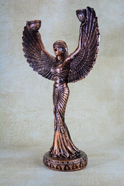 Narçiçeği Takı ve Hediyelik Eşya Antik Mısır Tanrıçası Isis Şamdan Heykel Biblo