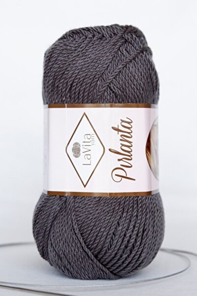 LaVita Yarn خيط محبوك يدويًا من الماس أميجورومي تاكا (أنثراسايت-9810)