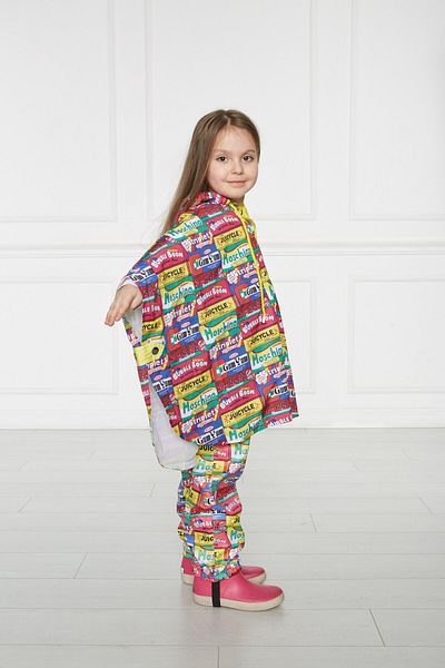 GÖKÇECİK TEKSTİL Kidsabu Patterned Raincoat
