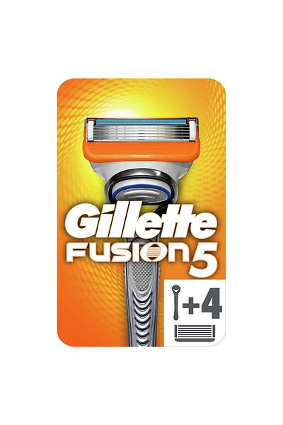 Gillette Fusion Shaver + 4 Spare Blades