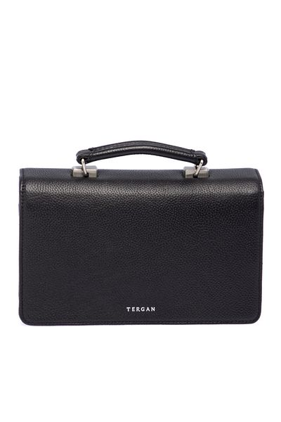 Tergan Black Leather Men's Bag 22154A41