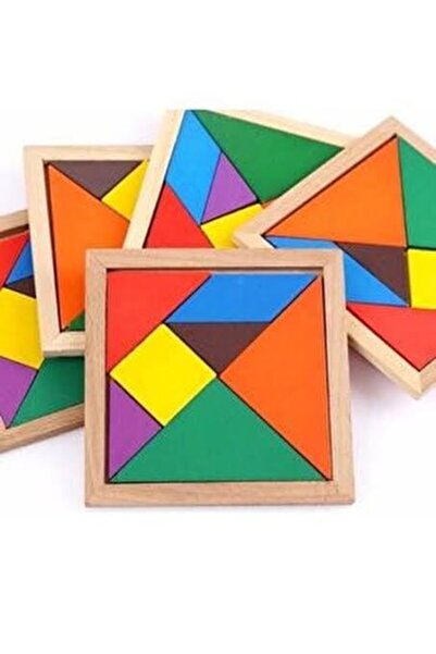 MODAEVİN Ahşap Puzzle Oyunu Çocuklar Için Tangram