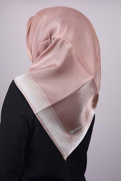 PİRAMİT Solid Color Glitter Banded Evening Scarf - Pattern-07 - Color-07