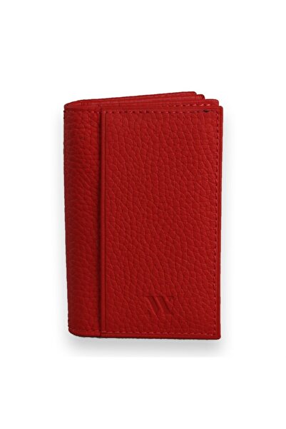 My Valice Unisex Genuine Leather Wallet And Card Holder 1818 Red