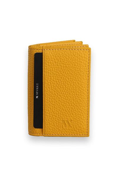 My Valice Unisex Genuine Leather Wallet And Card Holder 1818 Yellow