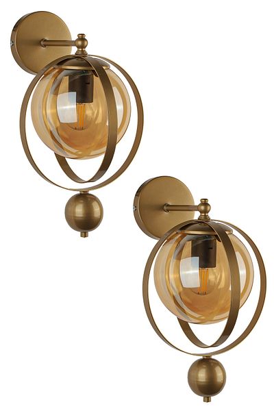 Begüsa Jupiter Sconce 2 Pieces Antique Honey Glass