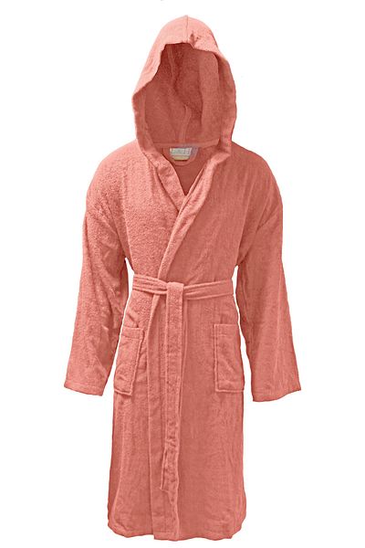 Lucy and Home Καλοκαιρινό μπουρνούζι από 100% βαμβάκι Unisex Salmon