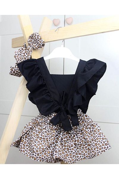 Magu Baby Girl Leopard Romper Jumpsuit