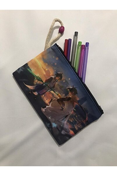 owl bag محفظة حامل قلم من القماش بتصميم منقوش من Genshin Impact