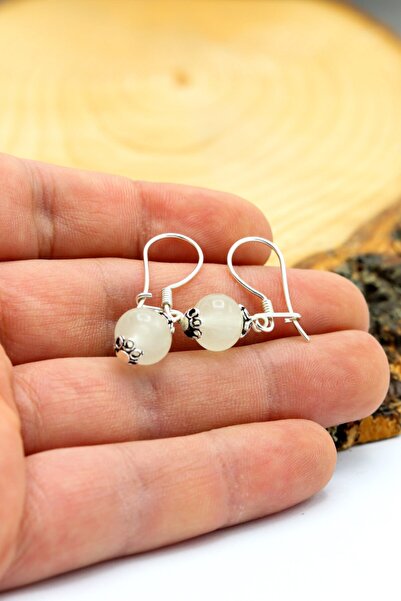 Midyat Nurtaş Gümüş Fosforlu Kedigözü Taşlı El Işçiliği Gümüş Küpe 201020351