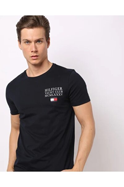 Tommy Hilfiger Tommy Hilfiger Men's Slim Fit Black T-Shirt Mw0Mw13347