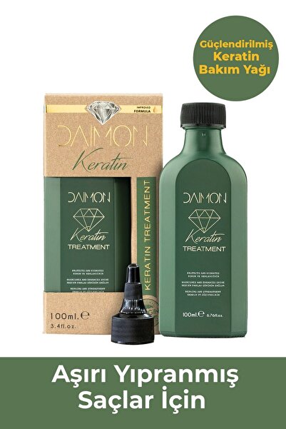 DAIMON Premium Series Aşırı Yıpranmış Saçlar Için Güçlendirilmiş Keratin Bakım Yağı 100 ml