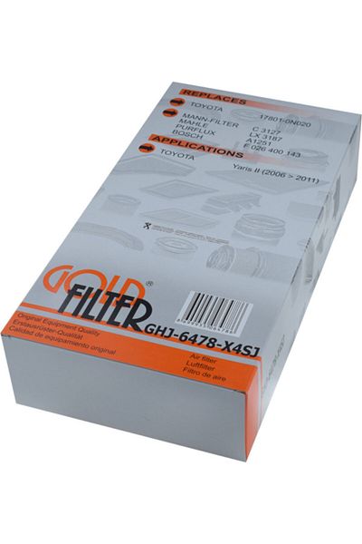 GOLD FILTER تويوتا ياريس II (xp9)| 2006 > 2011 1.4 D-4d فلتر الهواء
