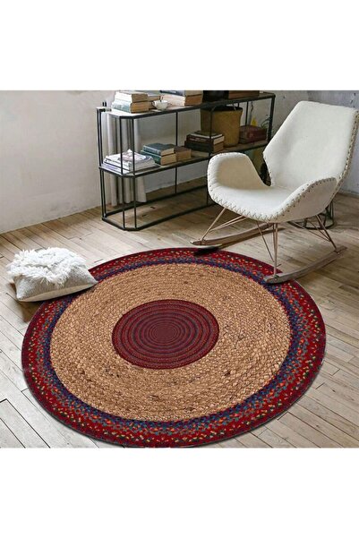 Bonny Home Jüt Hasır Yuvarlak Kapı Önü Papası Ks1034