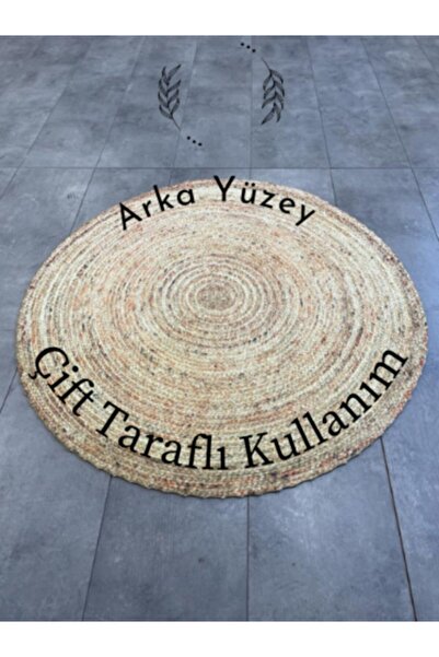 Bonny Home Jüt Hasır Yuvarlak Kapı Önü Papası Ks1034