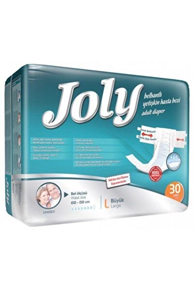 Joly Esnek Bel Bantlı Yetişkin Hasta Bezi Large 30'lu 2 Paket 60 Adet