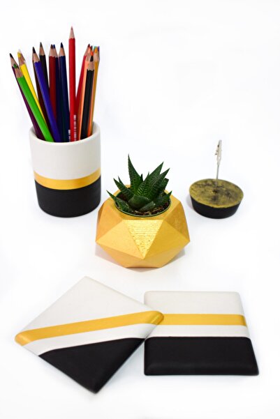 PAYATASARIM Офісний набір: пенал, вазон, блокнот, кактус і підставки під склянки