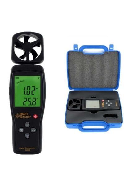 Smart Sensor As 806 Rüzgar Hızı Ve Sıcaklık Ölçer Anemometre