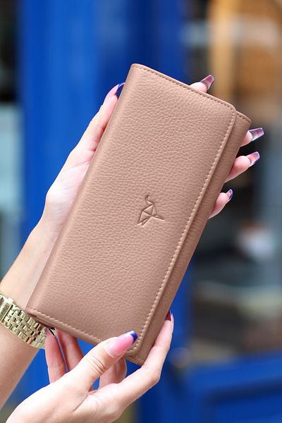 Garbalia Women's Mink Angel Genuine Leather Wallet with Cell Phone Compartment