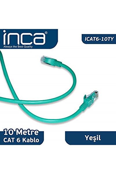 Inca Marka: Icat6-10ty Cat6 26 Awg 10 M Yeşil Poşet Kategori: Network Kablosu