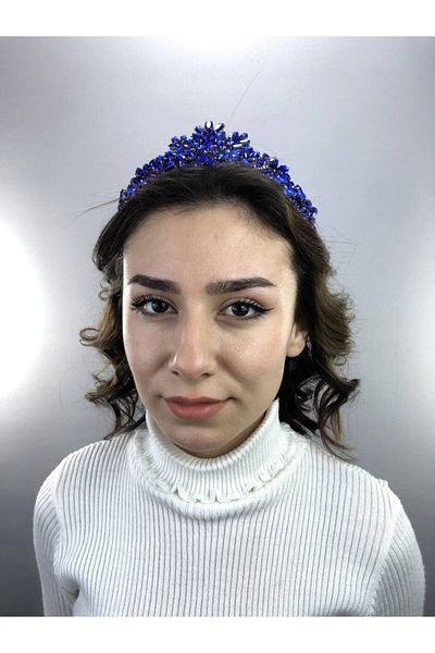 Hobigram Emma Saks Blue Henna And Bridal Crown – Κορδέλα μαλλιών, Κομψό Σχέδιο, Γυναικείο Αξεσουάρ